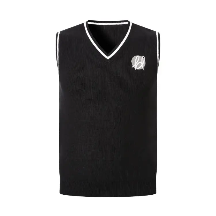 Picture of Unisex Cotton Spandex V-Neck Knitted Vest