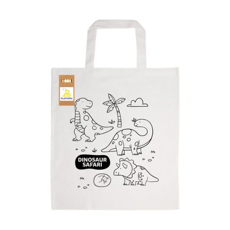 Picture of Colouring Short Handle Cotton Bag & Pencils