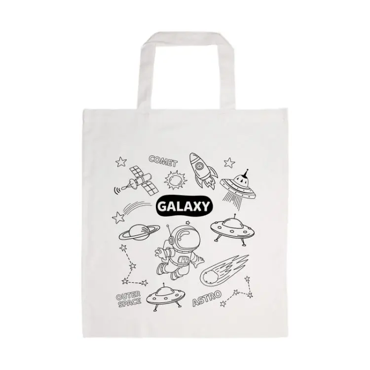 Picture of Colouring Short Handle Cotton Bag & Pencils