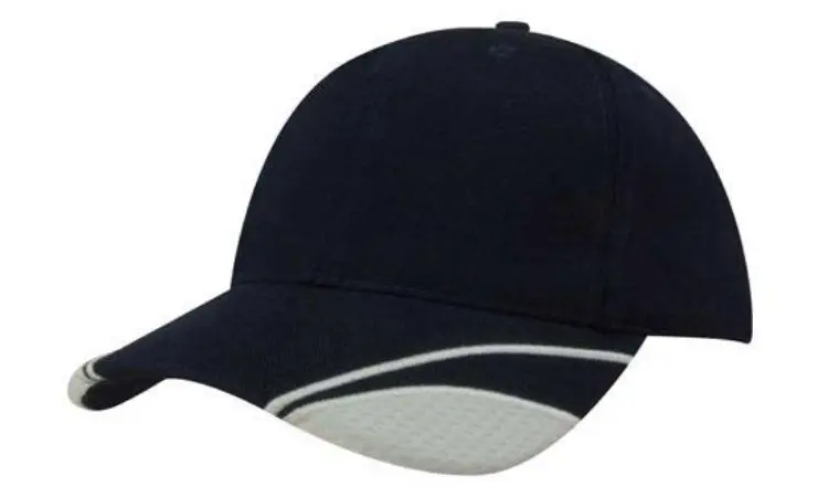 Picture of Brushed Heavy Cotton Cap with Mesh Inserts on Peak