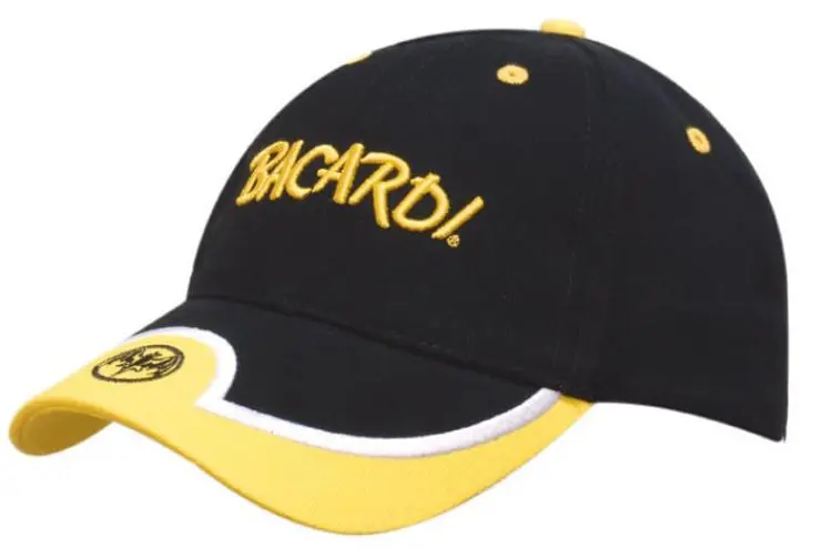 Picture of Brushed Heavy Cotton Cap with Embroidered Peak Trimmed Insert
