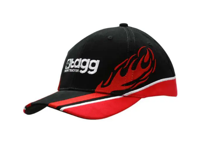 Picture of Brushed Heavy Cotton Cap with Embroidery Flames & Trim on Crown & Peak