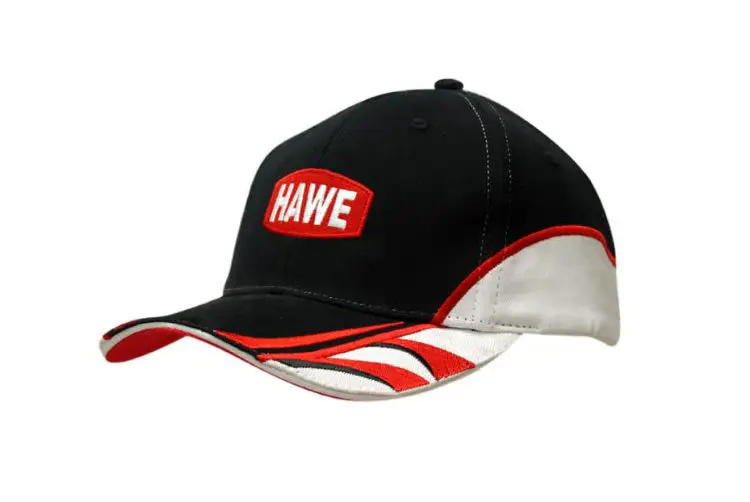 Picture of Brushed Heavy Cotton Cap with Sandwich Trim and Crown/Peak Inserts & Embroidery
