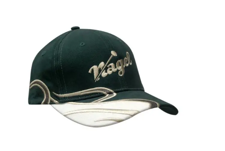 Picture of Brushed Heavy Cotton Cap with Swirl Embroidery on Crown & Peak